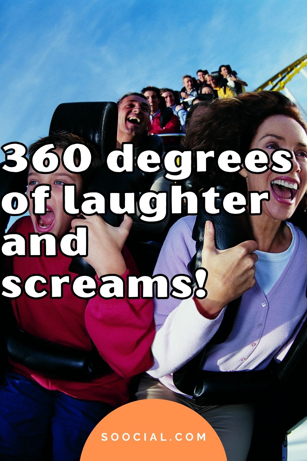 360 degrees of laughter and scream Roller coaster captions