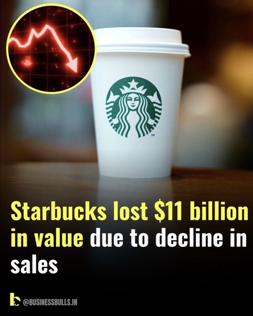 Starbucks lost 11 billion in value
