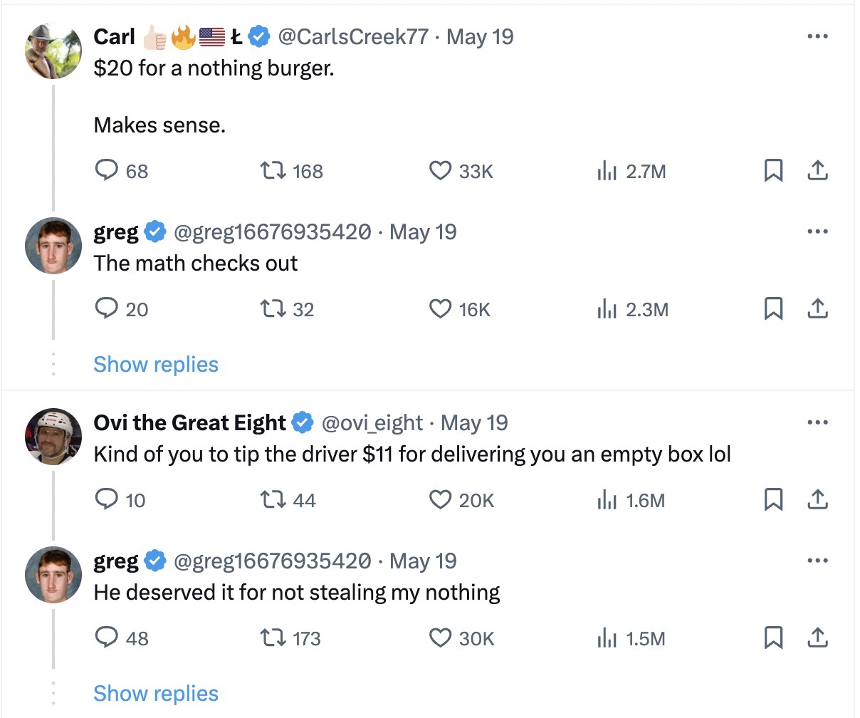 X platform reaction on Greg Mcdonald post